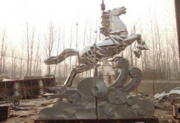 不锈钢雕塑马 奔马雕塑 动物不锈钢雕塑制作
