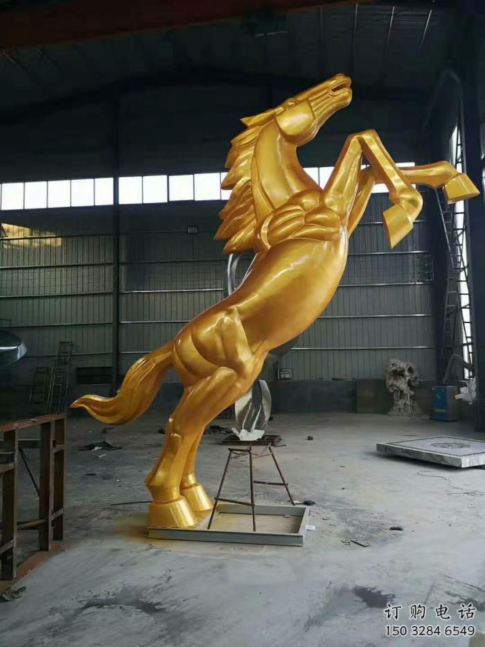 飞马雕塑厂家 金马雕塑 不锈钢金色飞马雕塑厂家
