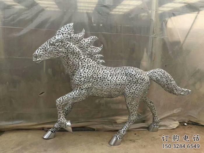 花片马雕塑厂家 透视效果 不锈钢花片马雕塑工厂 花片马雕塑厂家 透视效果 不锈钢花片马雕塑工厂