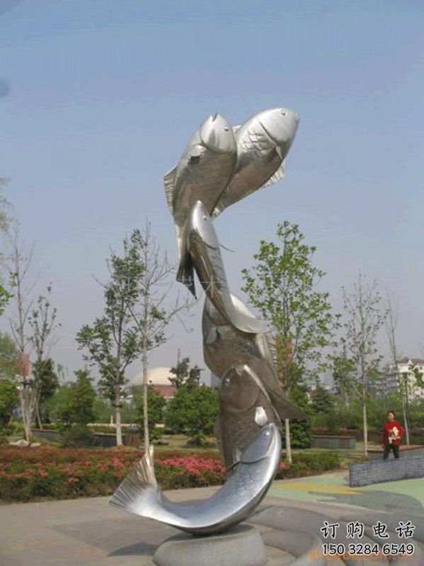 不锈钢群鱼雕塑厂家 鱼群雕塑小品 群鱼雕塑实景图 不锈钢群鱼雕塑厂家 鱼群雕塑小品 群鱼雕塑实景图