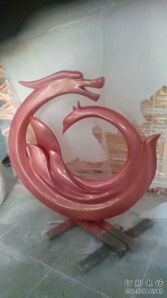 龙凤雕塑厂家 景观小品 不锈钢龙凤雕塑工厂