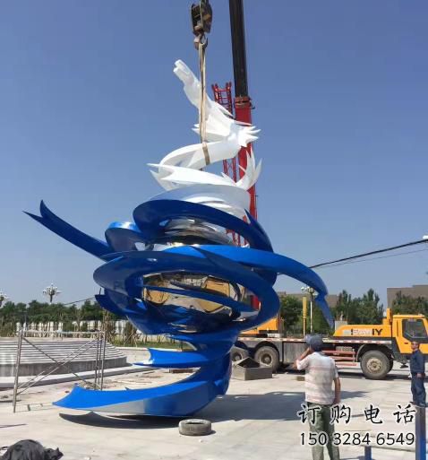 龙卷风雕塑厂家 城市景观装饰 不锈钢龙卷风雕塑安装
