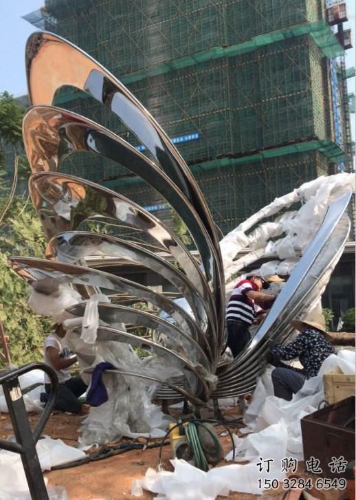 蝴蝶雕塑厂家 镂空展翅造型 不锈钢蝴蝶雕塑订制