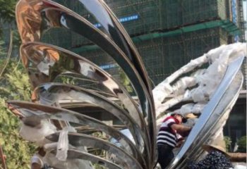 蝴蝶雕塑厂家 镂空展翅造型 不锈钢蝴蝶雕塑订制