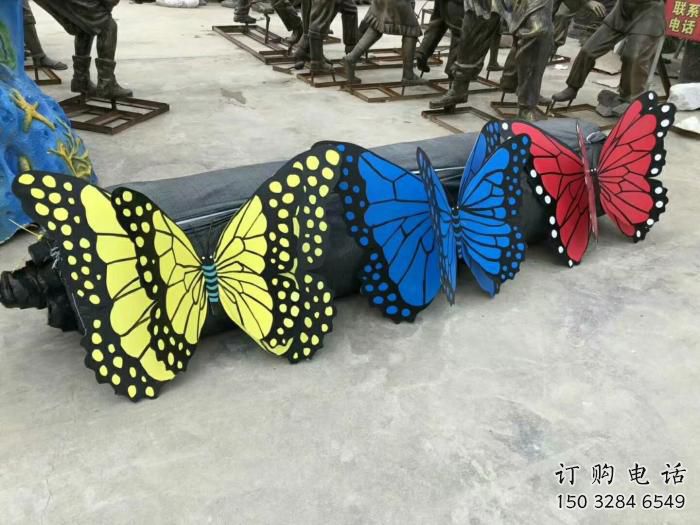 花蝴蝶雕塑厂家 大小自定 不锈钢花蝴蝶雕塑制作厂家