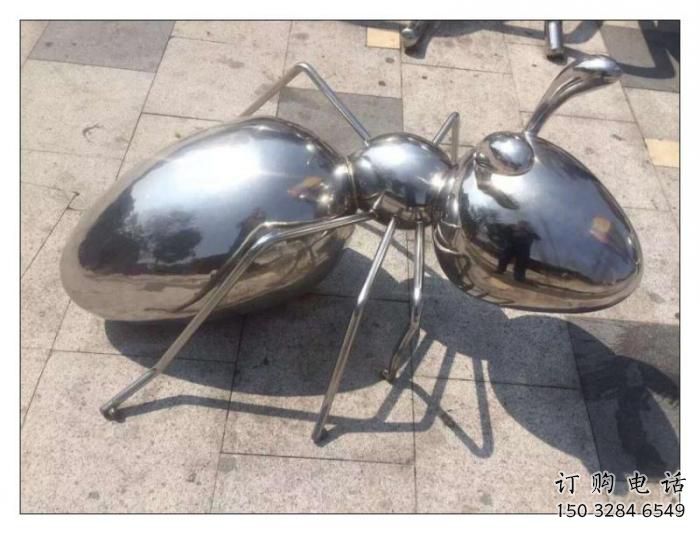 镜面蚂蚁雕塑厂家 昆虫小品 提供不锈钢蚂蚁雕塑