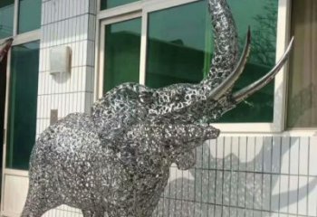 镂空大象雕塑厂家 花片纹路 制作不锈钢镂空大象