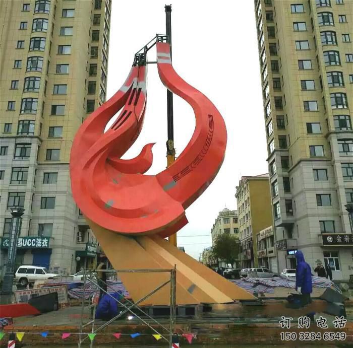 凤鸟雕塑厂家 园区景观 生产不锈钢雕塑凤鸟