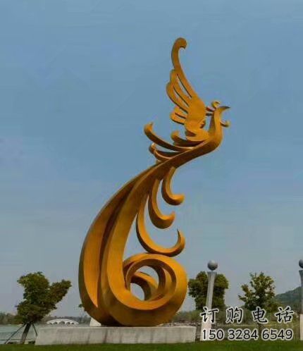 金凤凰雕塑厂家 瑞鸟雕塑品 提供金凤凰雕塑供应商