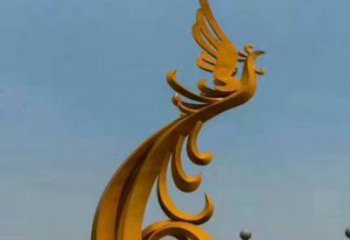 金凤凰雕塑厂家 瑞鸟雕塑品 提供金凤凰雕塑供应商
