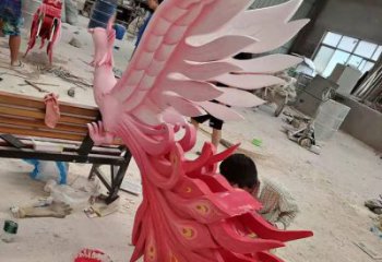 精美凤凰雕塑厂家 飞翔凤凰雕塑生产制作