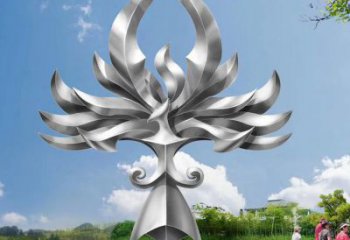 百鸟朝凤雕塑厂家 金属鸟类 不锈钢百鸟朝凤雕塑生产