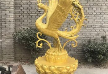 金色孔雀雕塑厂家 台式摆放 大型孔雀雕塑生产制作