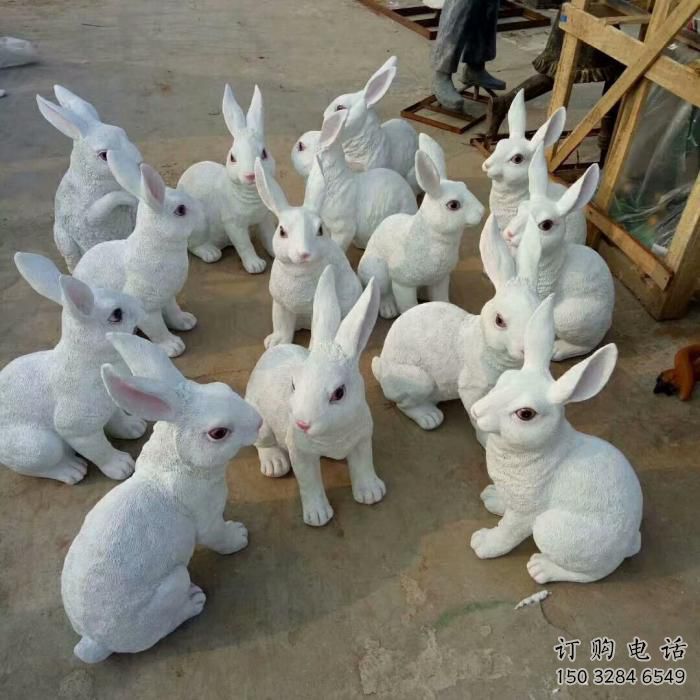 小白兔雕塑厂家 家禽动物题材 小白兔雕塑制作 小白兔雕塑厂家 家禽动物题材 小白兔雕塑制作