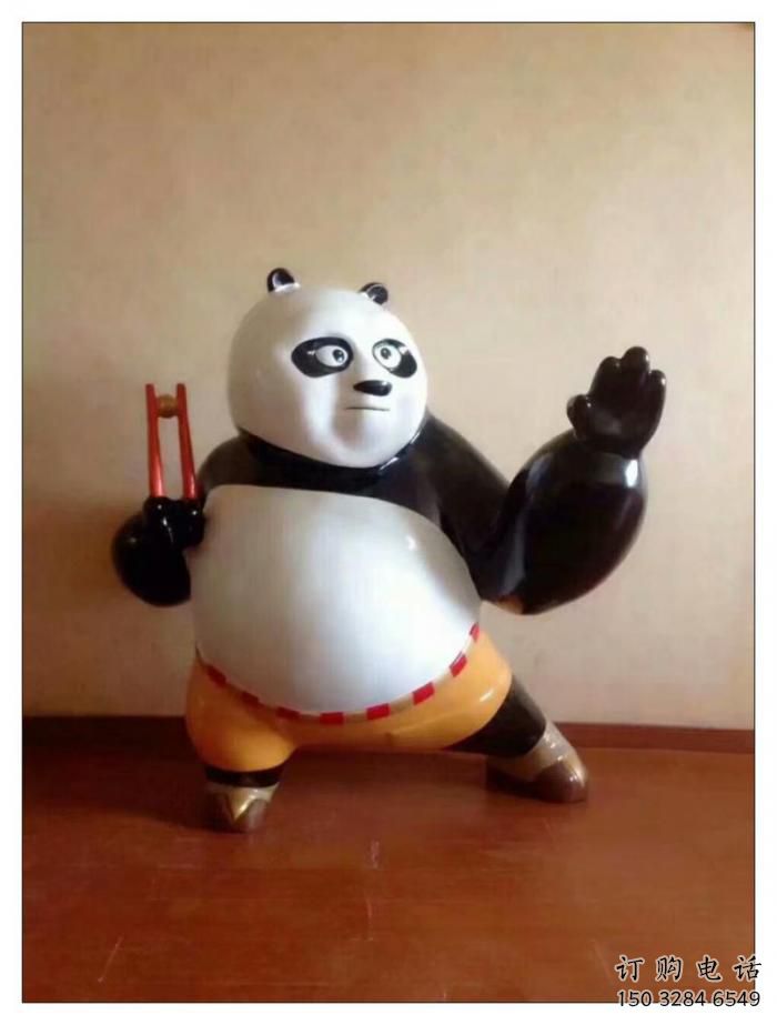 练舞熊猫雕塑厂家 盼盼猫 熊猫雕塑规格特点