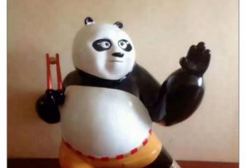 练舞熊猫雕塑厂家 盼盼猫 熊猫雕塑规格特点