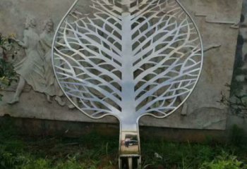 叶片雕塑厂家 镂空不锈钢植物景观雕塑