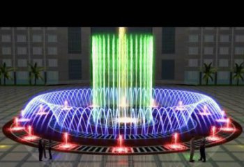喷泉雕塑厂家 光幻灯光水景 不锈钢灯光喷泉雕塑
