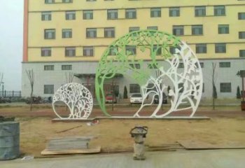剪纸树雕塑厂家 园林剪纸不锈钢雕塑