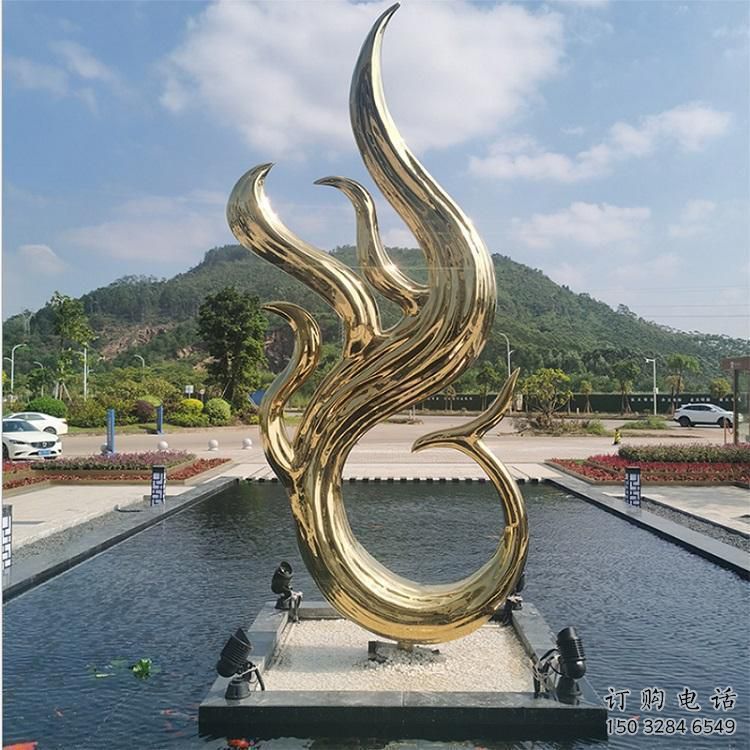 金凤凰电镀雕塑 抽象鸟不锈钢电镀雕塑 金凤凰电镀雕塑 抽象鸟不锈钢电镀雕塑