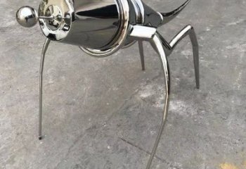 蚂蚱雕塑 镜面不锈钢蚂蚱雕塑