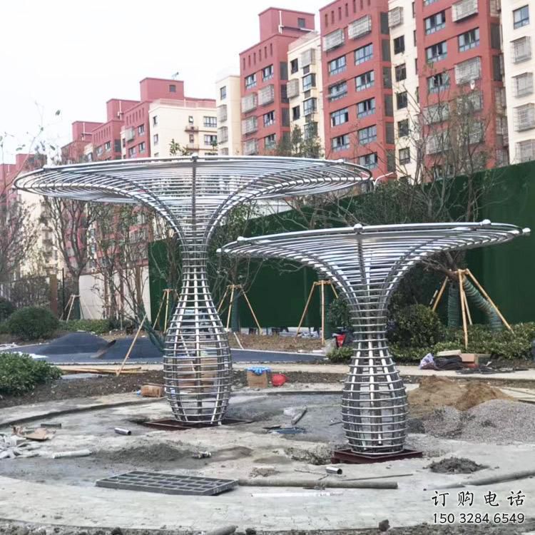 钢管树雕塑 镜面不锈钢钢管树雕塑
