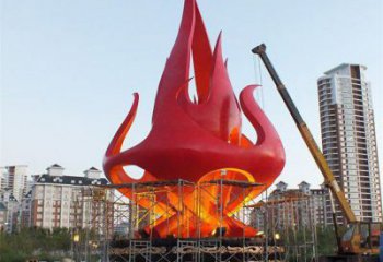 火苗雕塑 城市不锈钢标识雕塑摆件