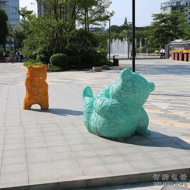 网红熊雕塑 街头动物小品 不锈钢熊雕塑厂家 网红熊雕塑 街头动物小品 不锈钢熊雕塑厂家