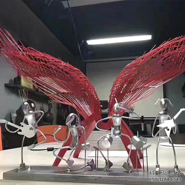 乐队雕塑厂家 西方乐队组合 不锈钢抽象乐队雕塑