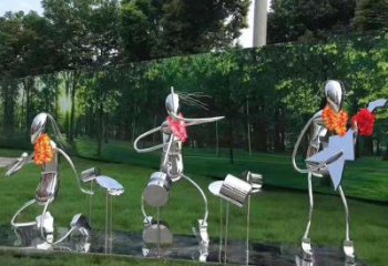 音乐人雕塑 抽象人物摆件 不锈钢音乐人雕塑厂家
