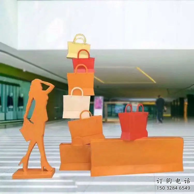 购物人雕塑 剪影不锈钢购物人雕塑 购物人雕塑 剪影不锈钢购物人雕塑