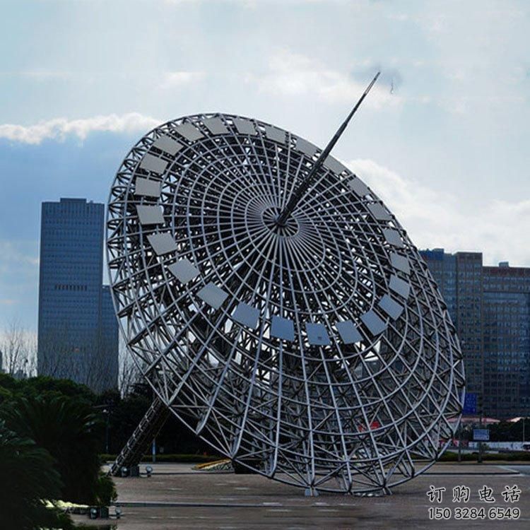 日晷雕塑 镂空不锈钢日晷雕塑厂家