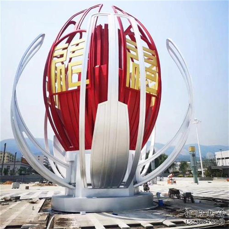 花苞雕塑 镂空不锈钢花苞雕塑厂家