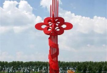中国结雕塑 不锈钢中国结雕塑 地标艺术建筑