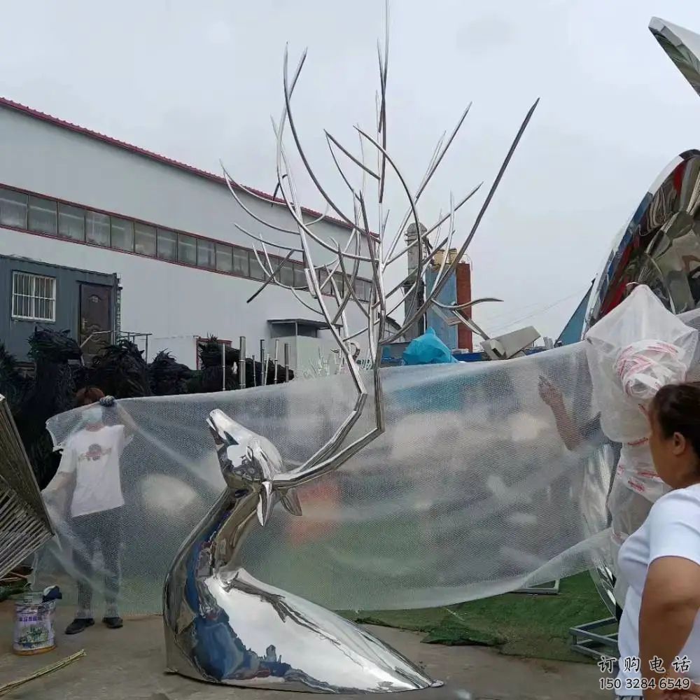 半身鹿雕塑 半身动物雕塑 不锈钢半身鹿雕塑 半身鹿雕塑 半身动物雕塑 不锈钢半身鹿雕塑
