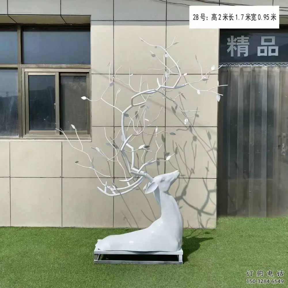 半身梅花鹿雕塑 不锈钢半身梅花鹿雕塑 半身梅花鹿雕塑 不锈钢半身梅花鹿雕塑
