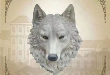 狼头雕塑厂家 半身动物像 不锈钢狼头雕塑