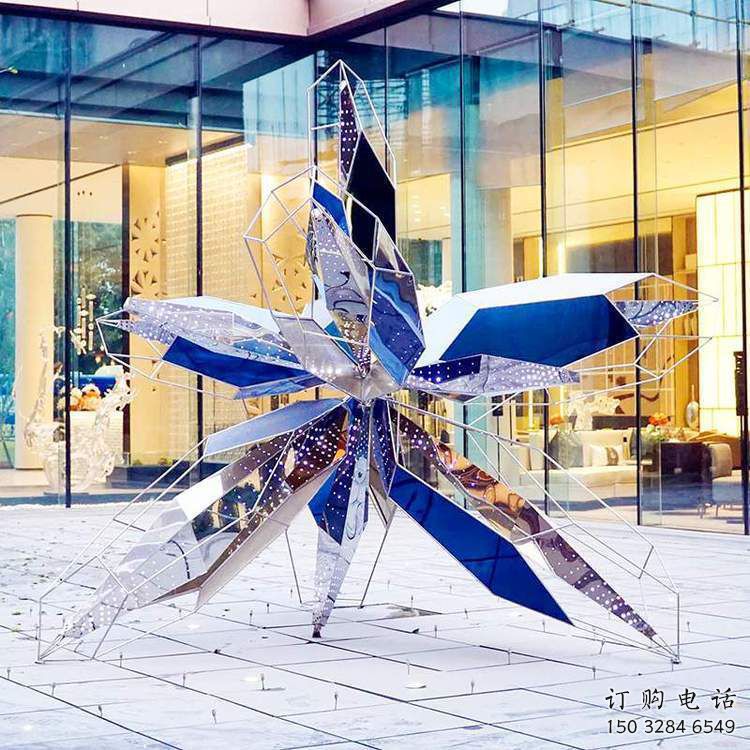 几何花雕塑厂家 几何植物雕塑 不锈钢几何花雕塑厂家