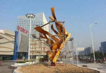 异形飘带雕塑厂家 烤漆异形雕塑 不锈钢飘带雕塑