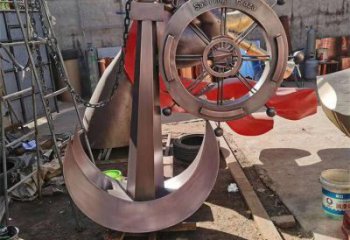 船锚雕塑厂家 码头景观建筑 不锈钢船锚雕塑制作