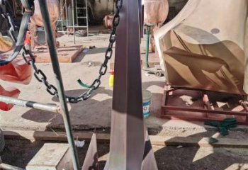 船舵雕塑厂家 棱面结构设计 不锈钢船舵雕塑制作