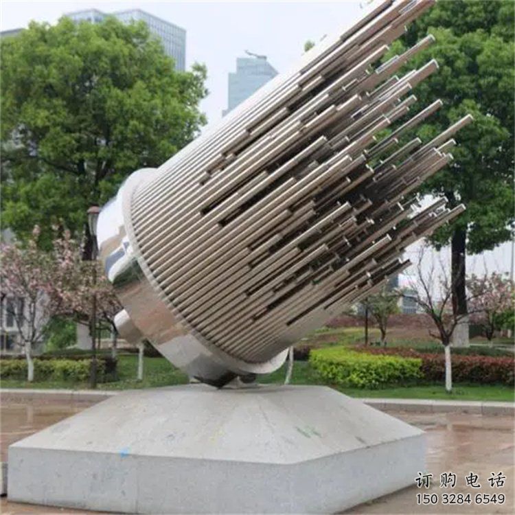 圆管雕塑 金属景观雕塑 不锈钢圆管雕塑厂家
