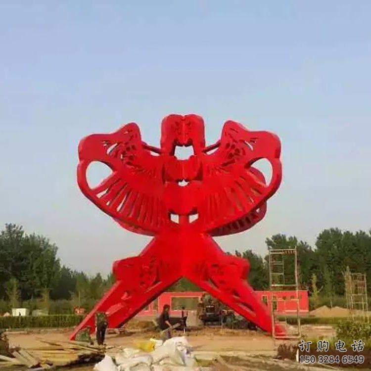 风筝雕塑 四面结构组合 不锈钢风筝雕塑厂家制作