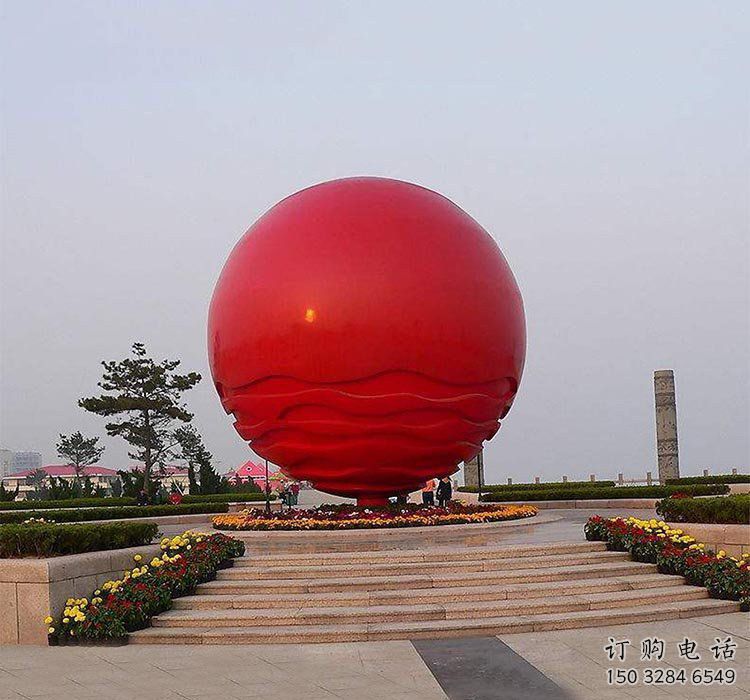 红日雕塑厂家 地标景观建筑 不锈钢红日雕塑生产
