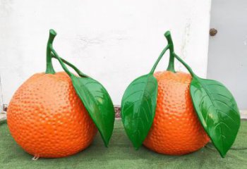 橘子雕塑厂家 仿真水果雕塑 大型橘子雕塑价格