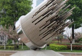 圆管雕塑 金属景观雕塑 不锈钢圆管雕塑厂家