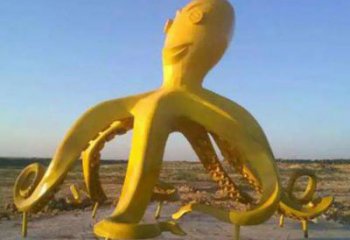 八爪鱼雕塑厂家 生物景观小品 不锈钢八爪鱼雕塑制作