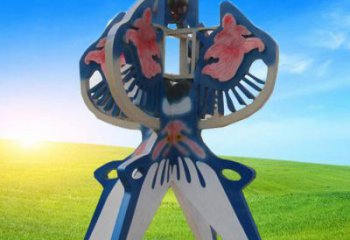 风筝雕塑厂家 立式景观美陈 不锈钢风筝雕塑制作