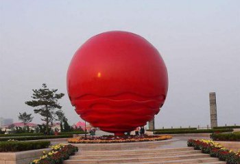 红日雕塑厂家 地标景观建筑 不锈钢红日雕塑生产