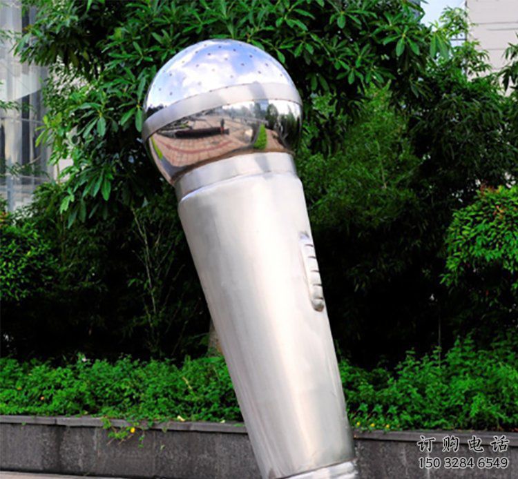话筒雕塑厂家 金属景观小品 不锈钢话筒雕塑制作 话筒雕塑厂家 金属景观小品 不锈钢话筒雕塑制作